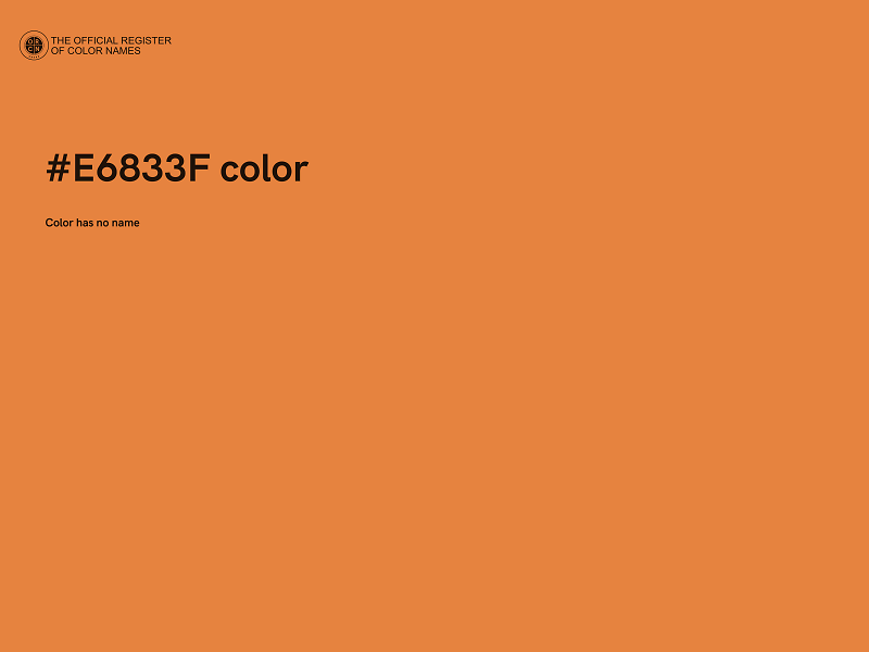 #E6833F color image