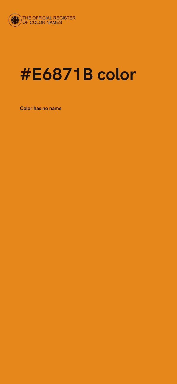 #E6871B color image