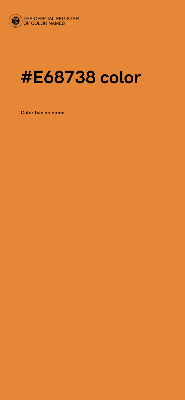 #E68738 color image