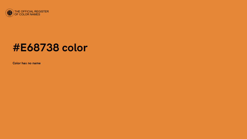 #E68738 color image