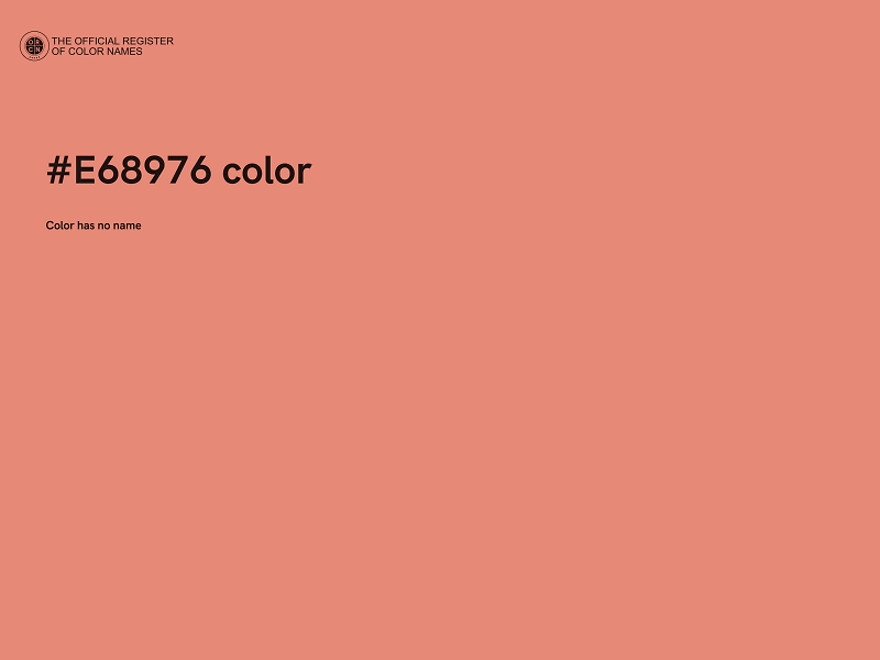 #E68976 color image