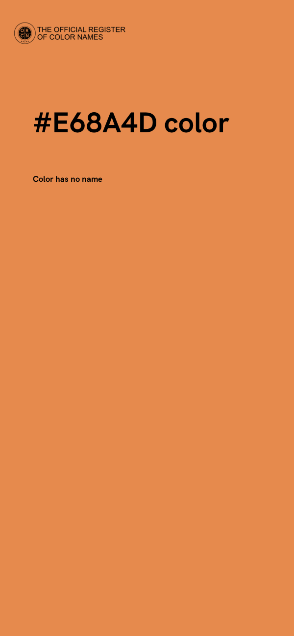 #E68A4D color image