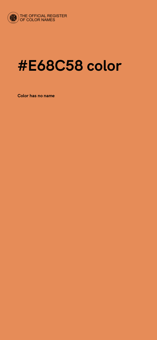 #E68C58 color image