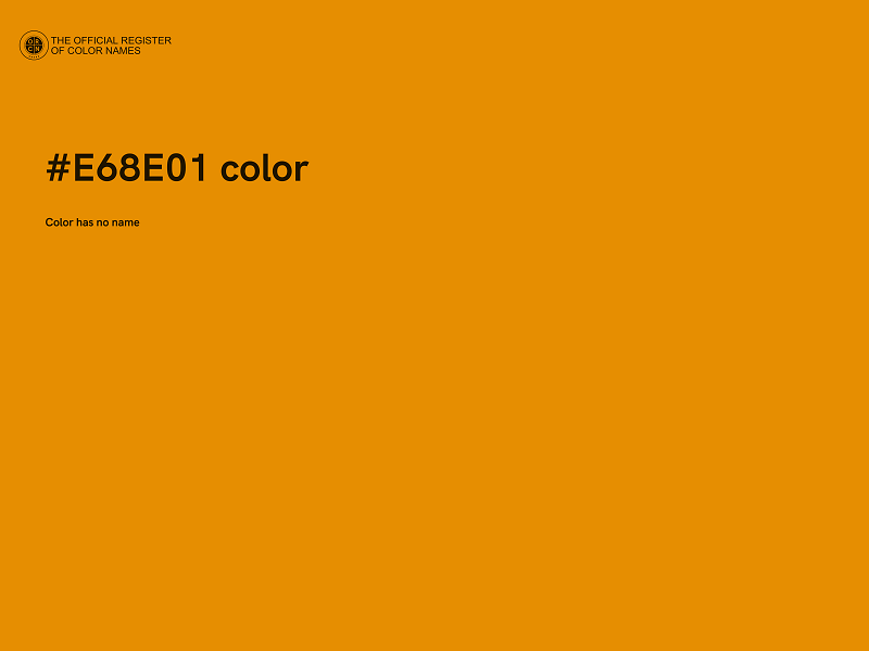 #E68E01 color image