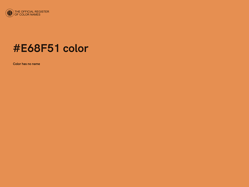 #E68F51 color image