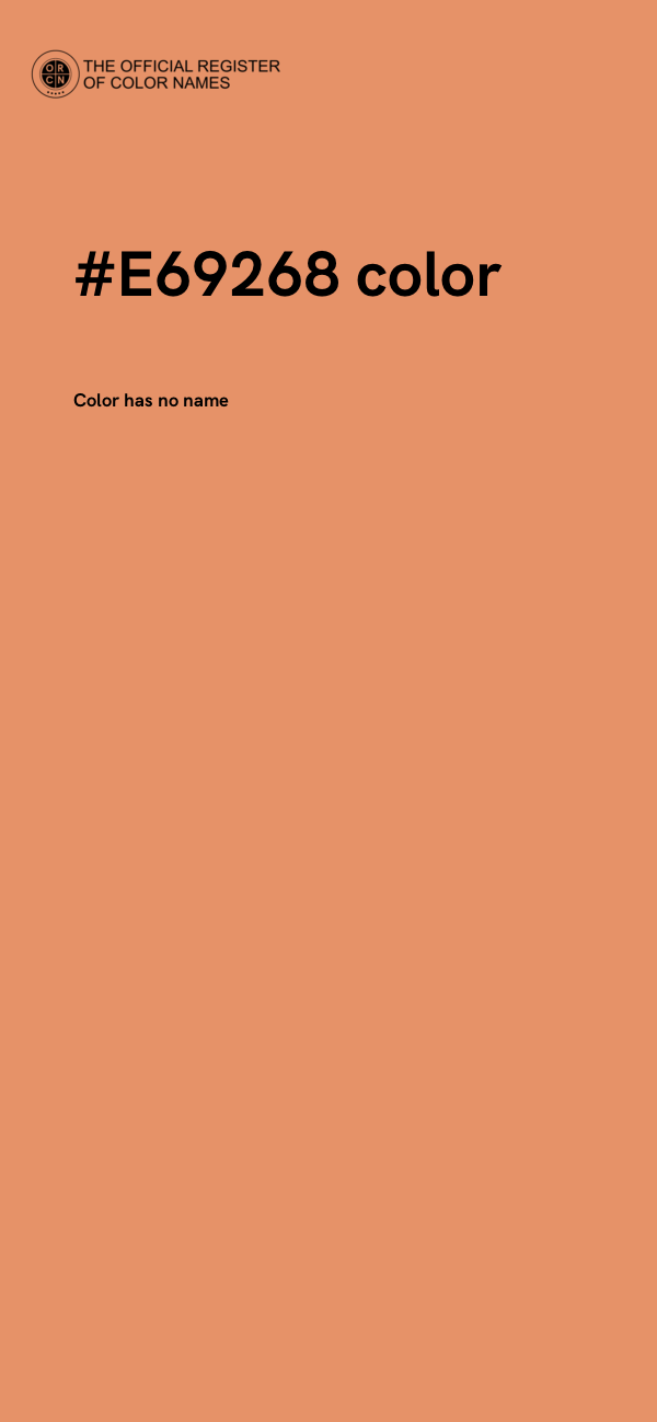 #E69268 color image