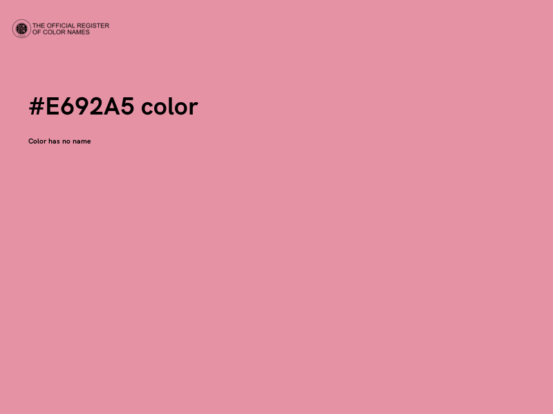 #E692A5 color image