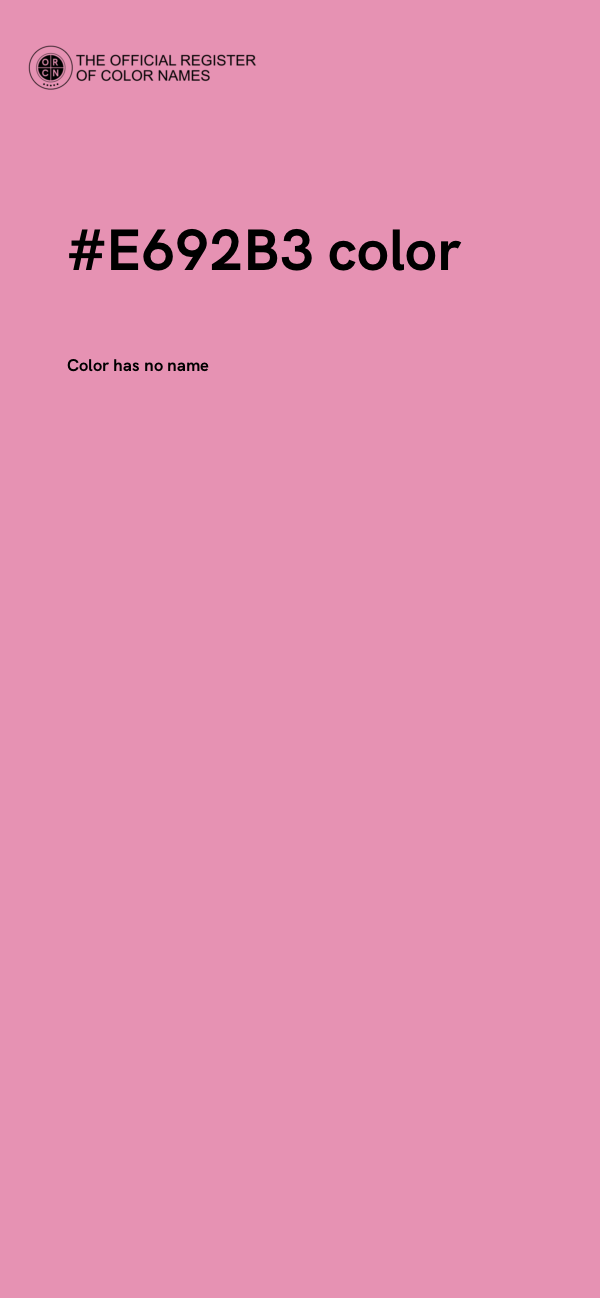 #E692B3 color image