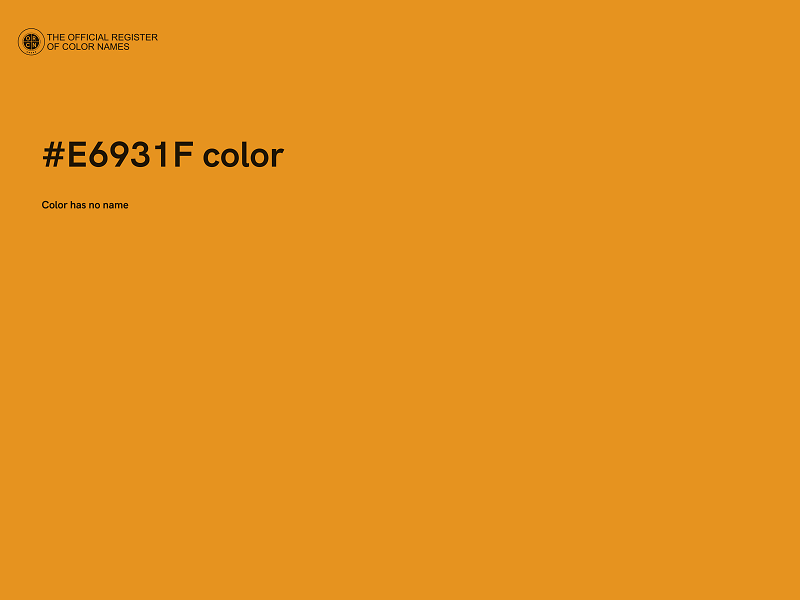 #E6931F color image