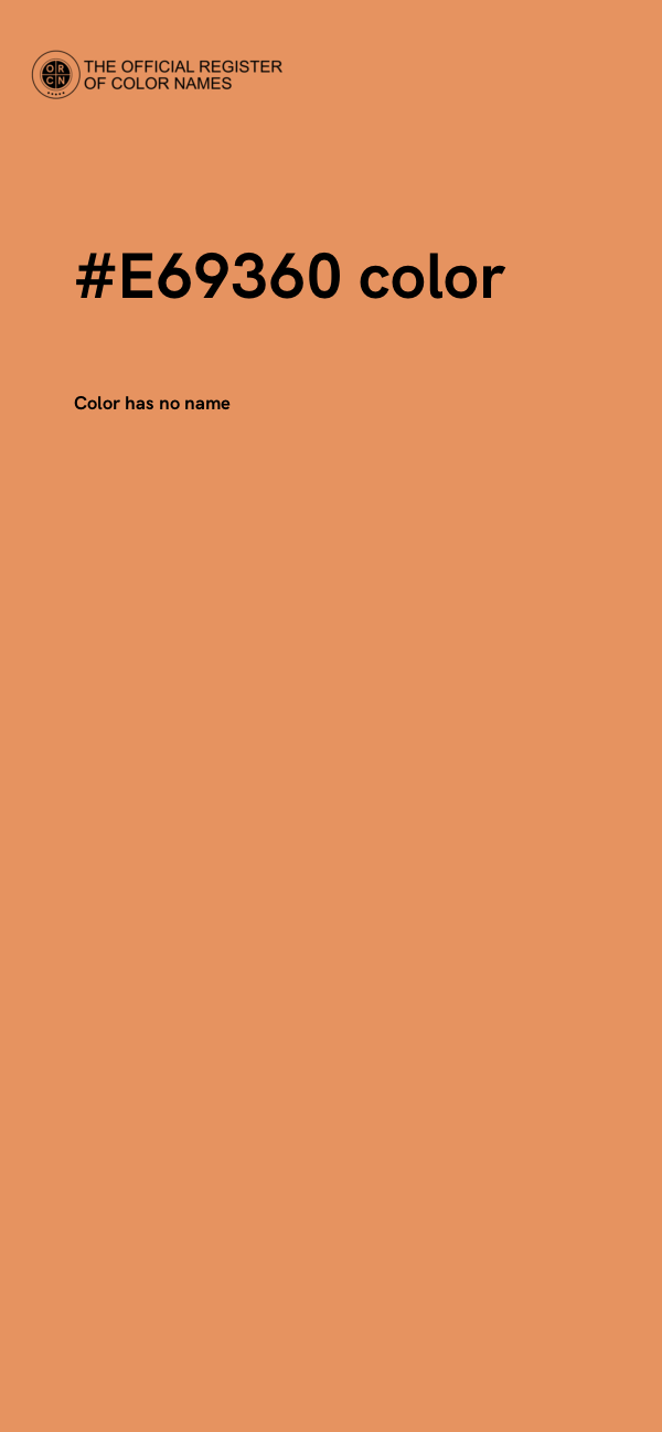 #E69360 color image