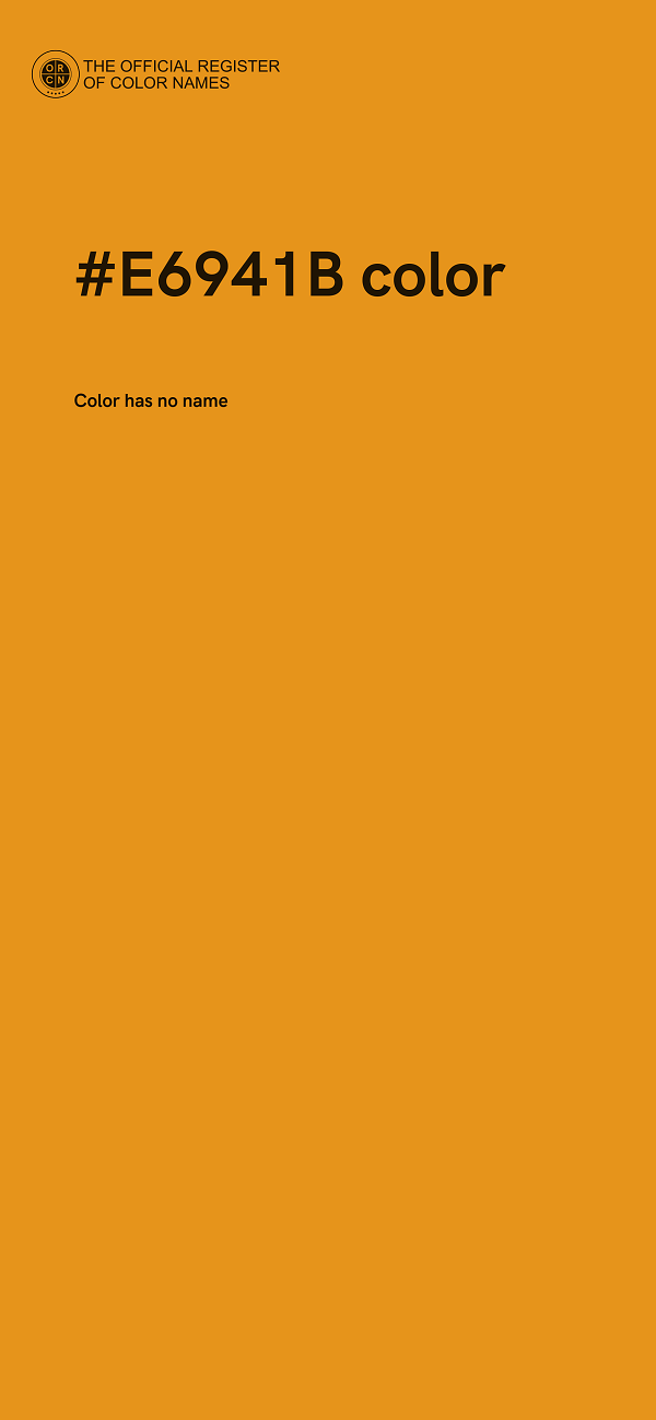 #E6941B color image