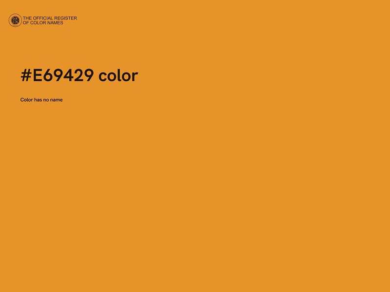 #E69429 color image