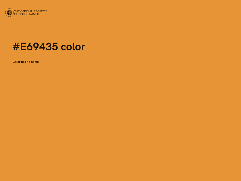 #E69435 color image