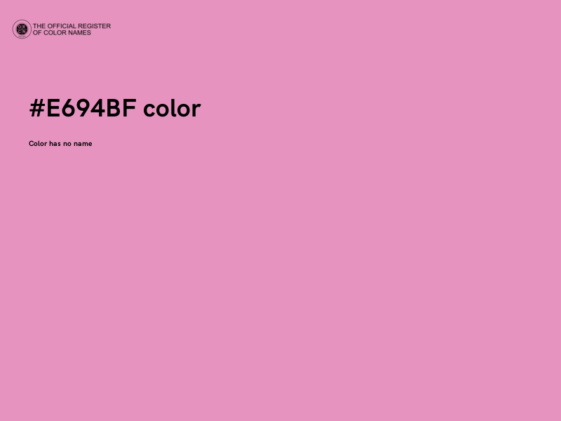 #E694BF color image