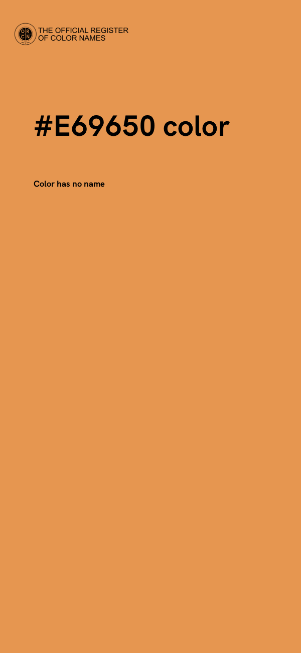 #E69650 color image