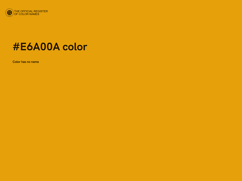 #E6A00A color image