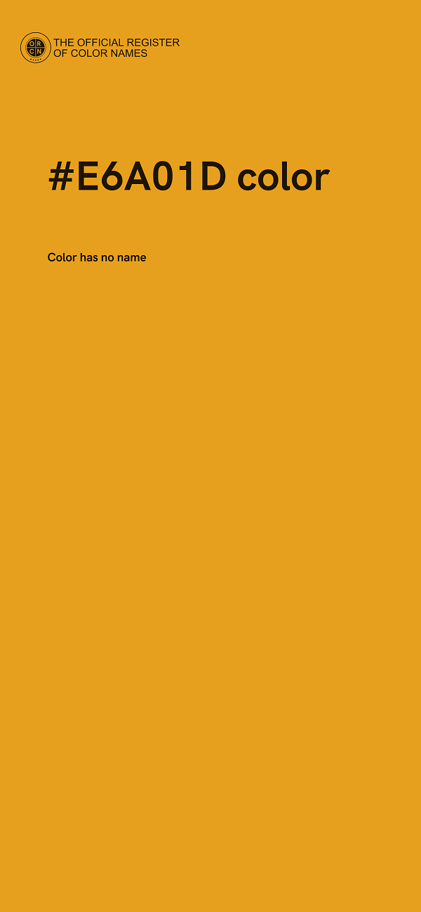#E6A01D color image