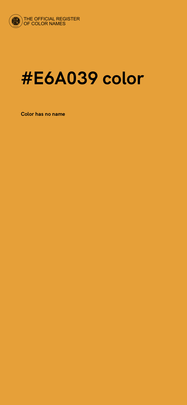#E6A039 color image
