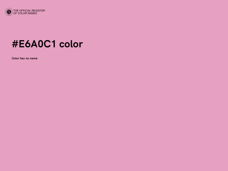 #E6A0C1 color image