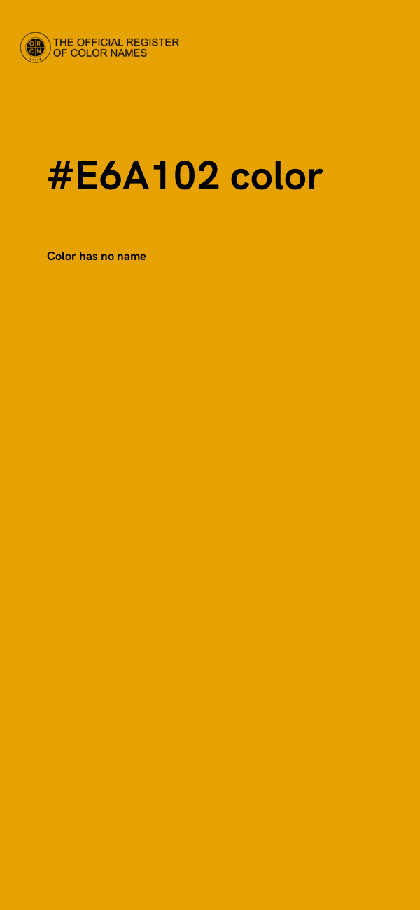 #E6A102 color image