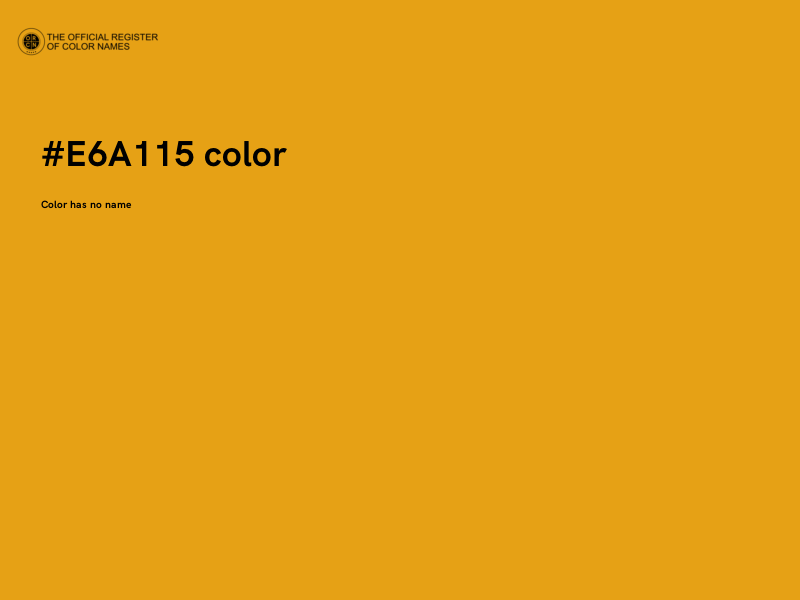 #E6A115 color image