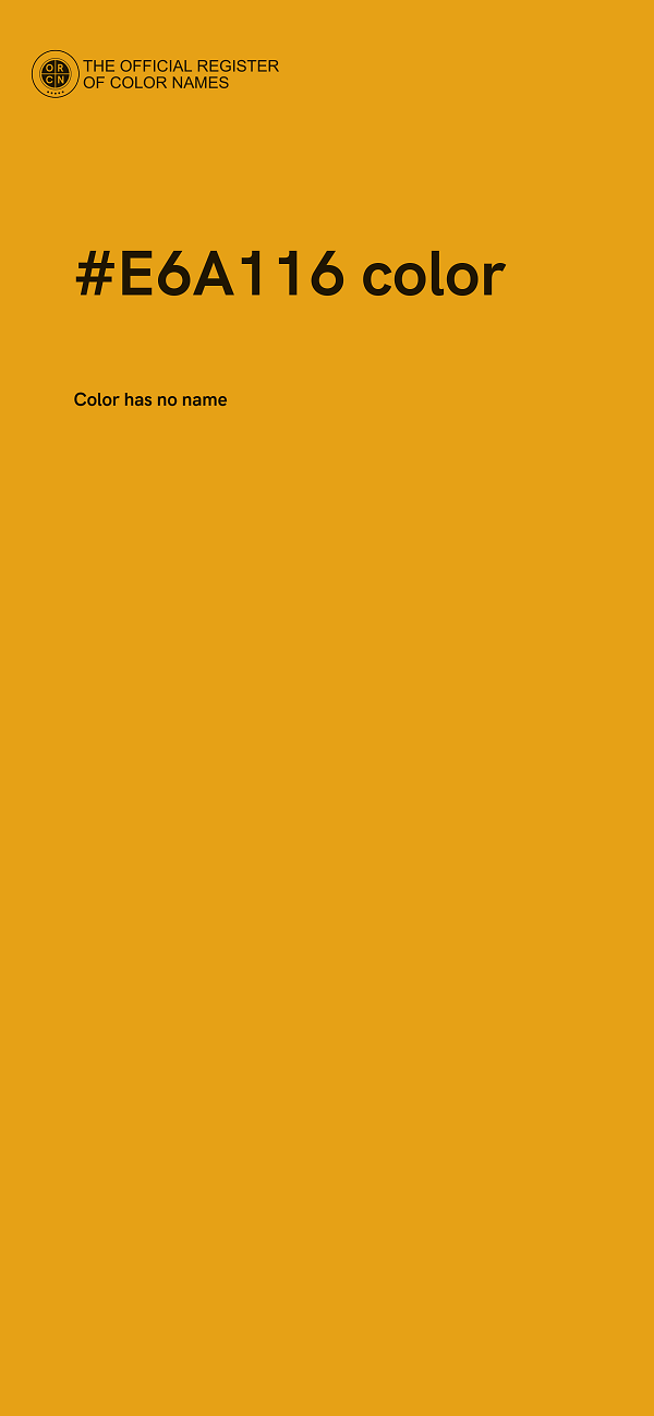 #E6A116 color image