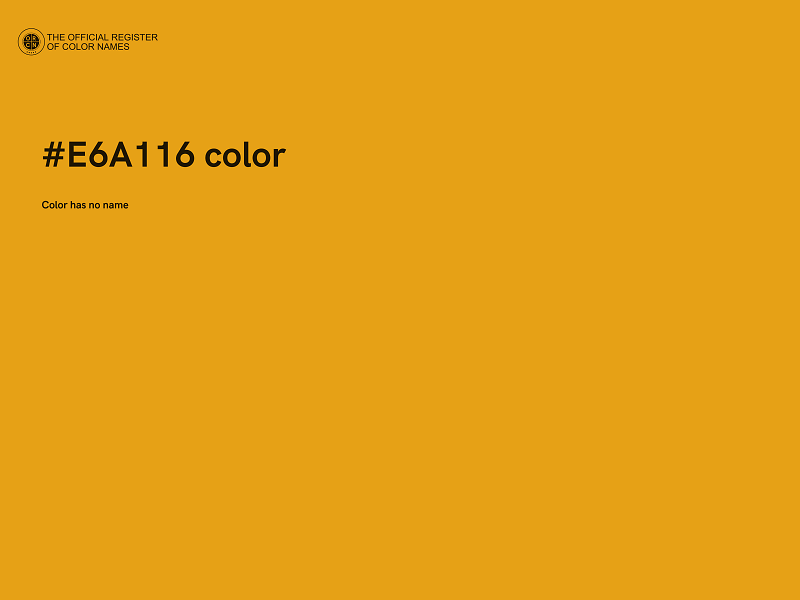 #E6A116 color image