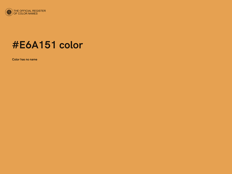 #E6A151 color image