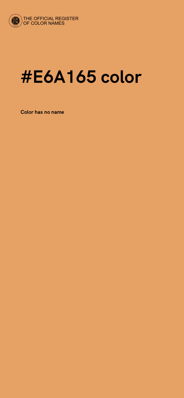 #E6A165 color image