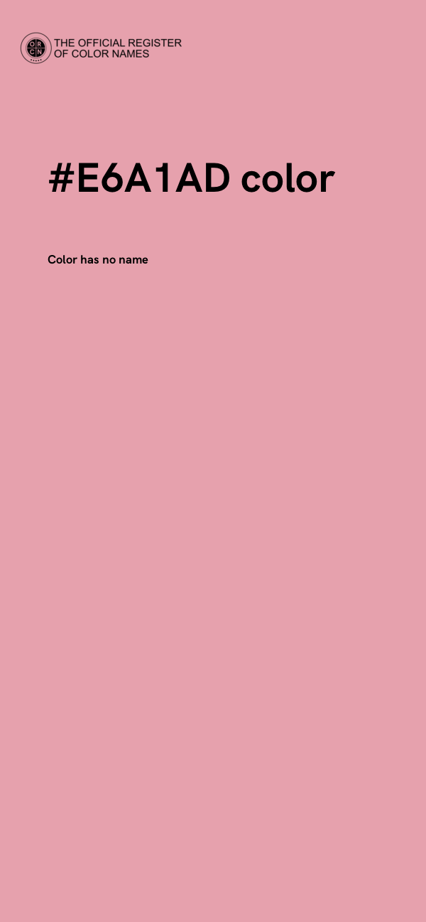 #E6A1AD color image