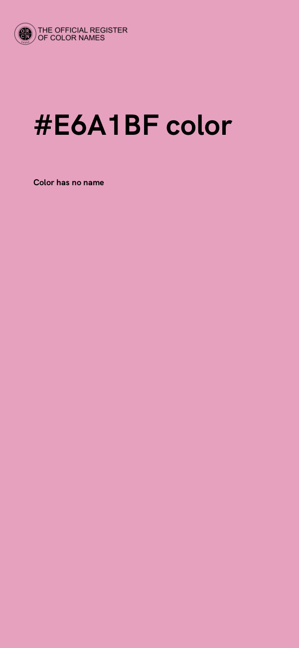 #E6A1BF color image