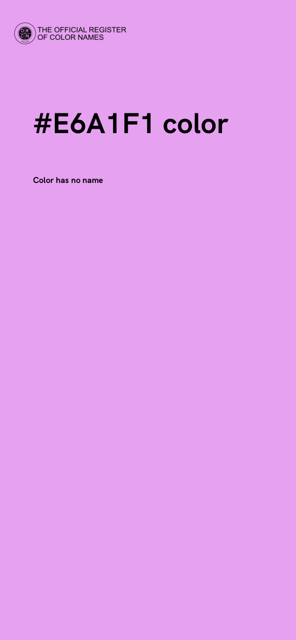#E6A1F1 color image
