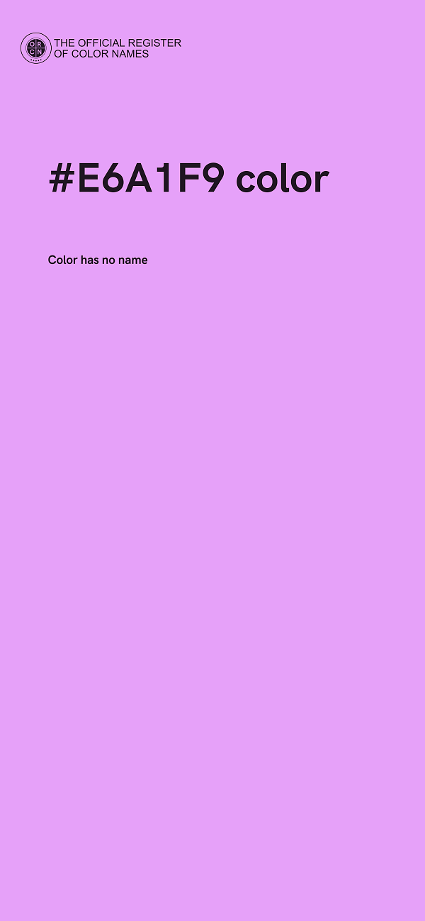 #E6A1F9 color image