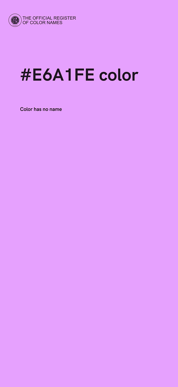 #E6A1FE color image
