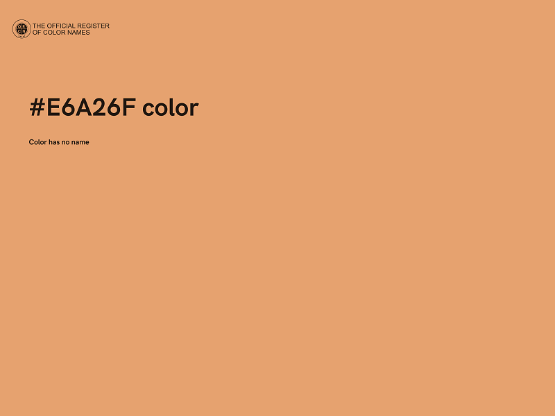 #E6A26F color image