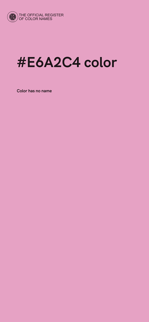 #E6A2C4 color image