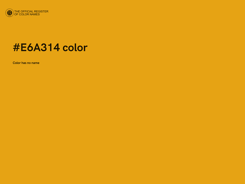 #E6A314 color image