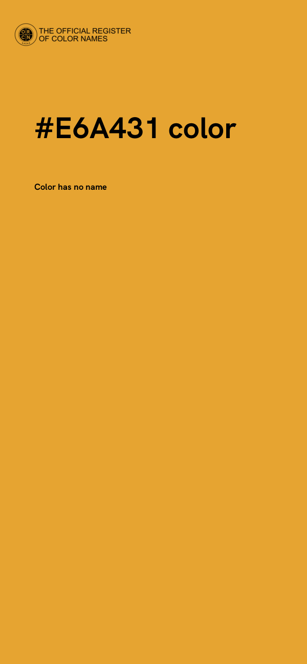 #E6A431 color image