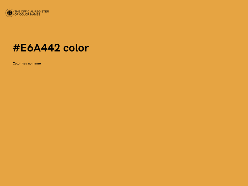 #E6A442 color image