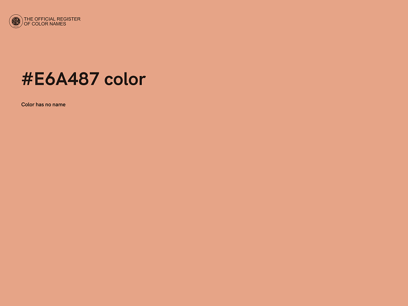 #E6A487 color image