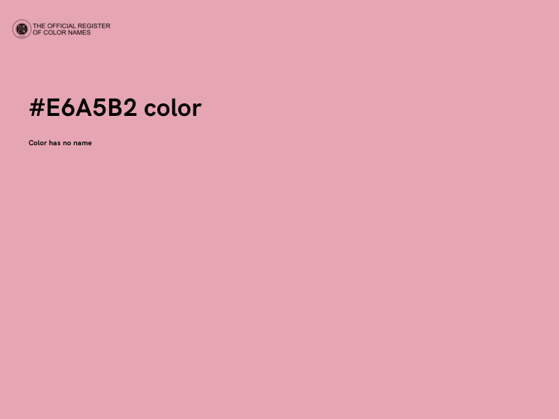 #E6A5B2 color image