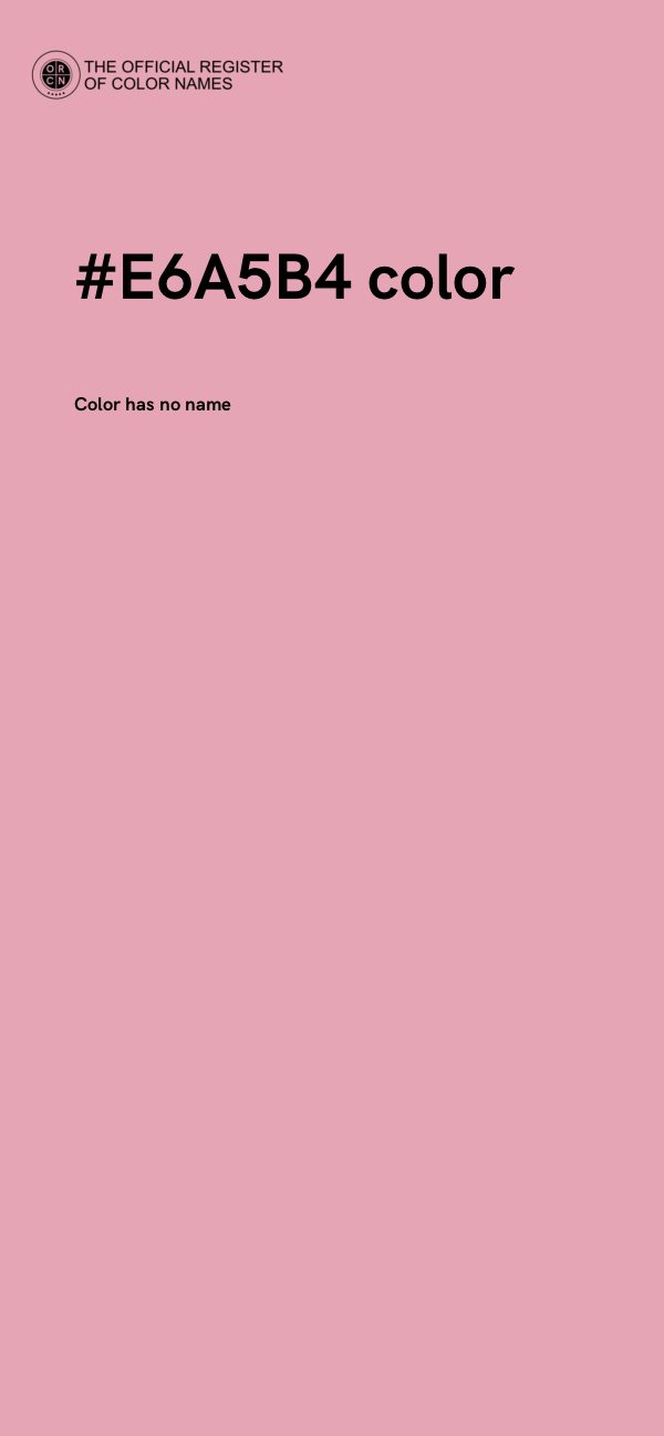 #E6A5B4 color image