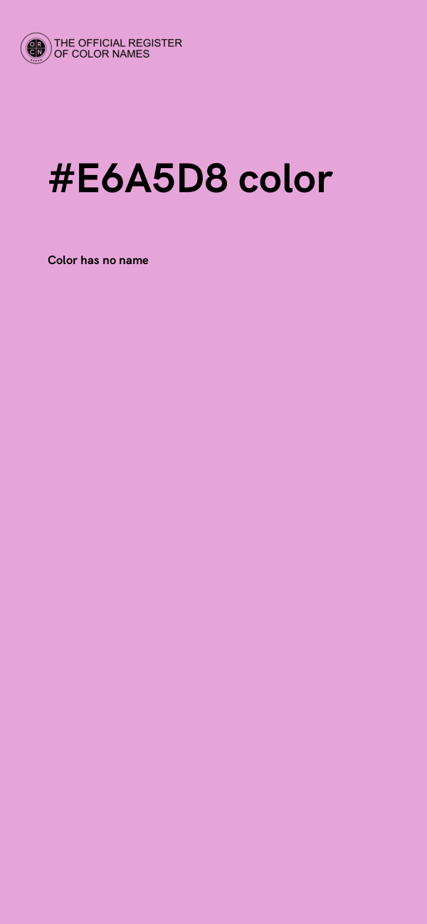 #E6A5D8 color image