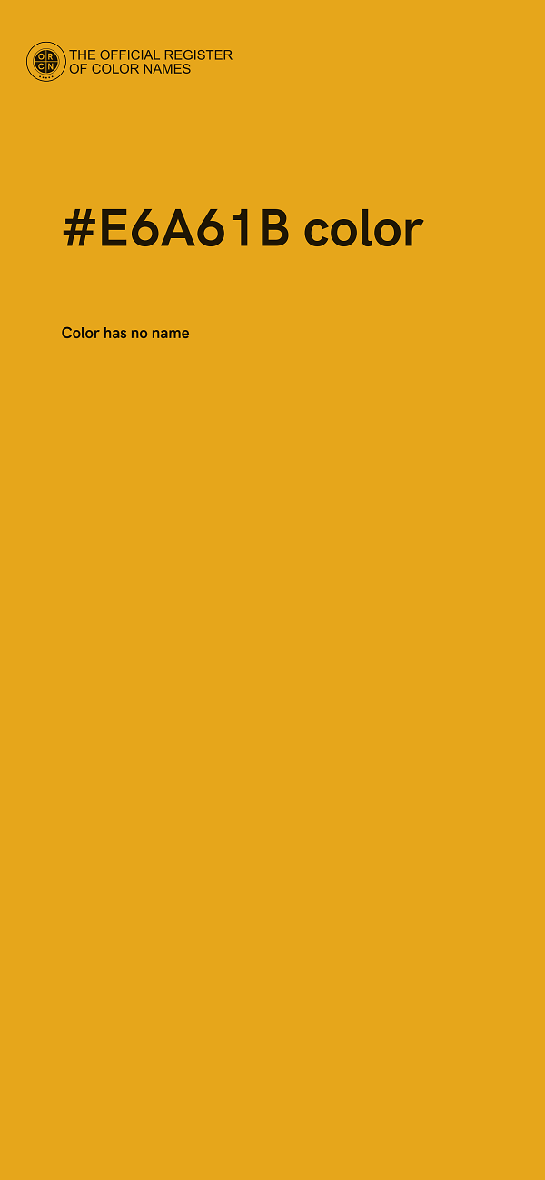 #E6A61B color image
