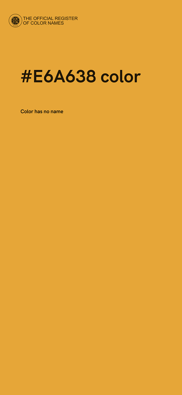 #E6A638 color image