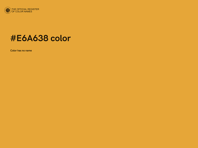 #E6A638 color image