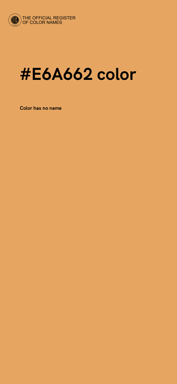 #E6A662 color image