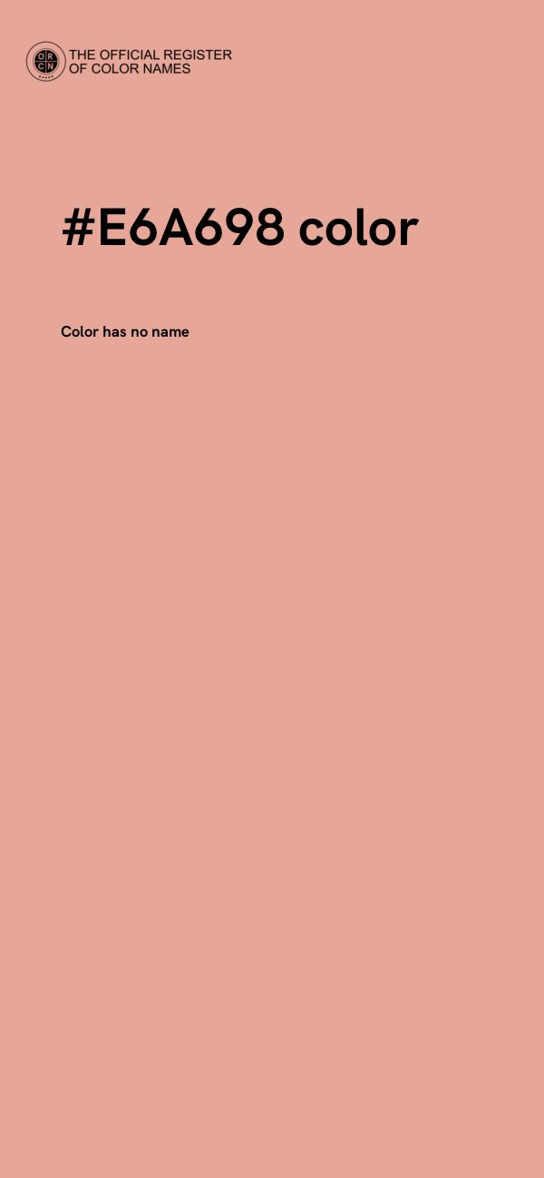 #E6A698 color image