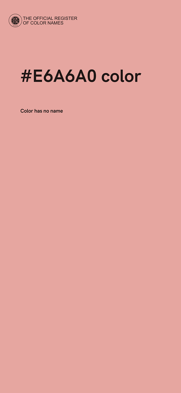 #E6A6A0 color image