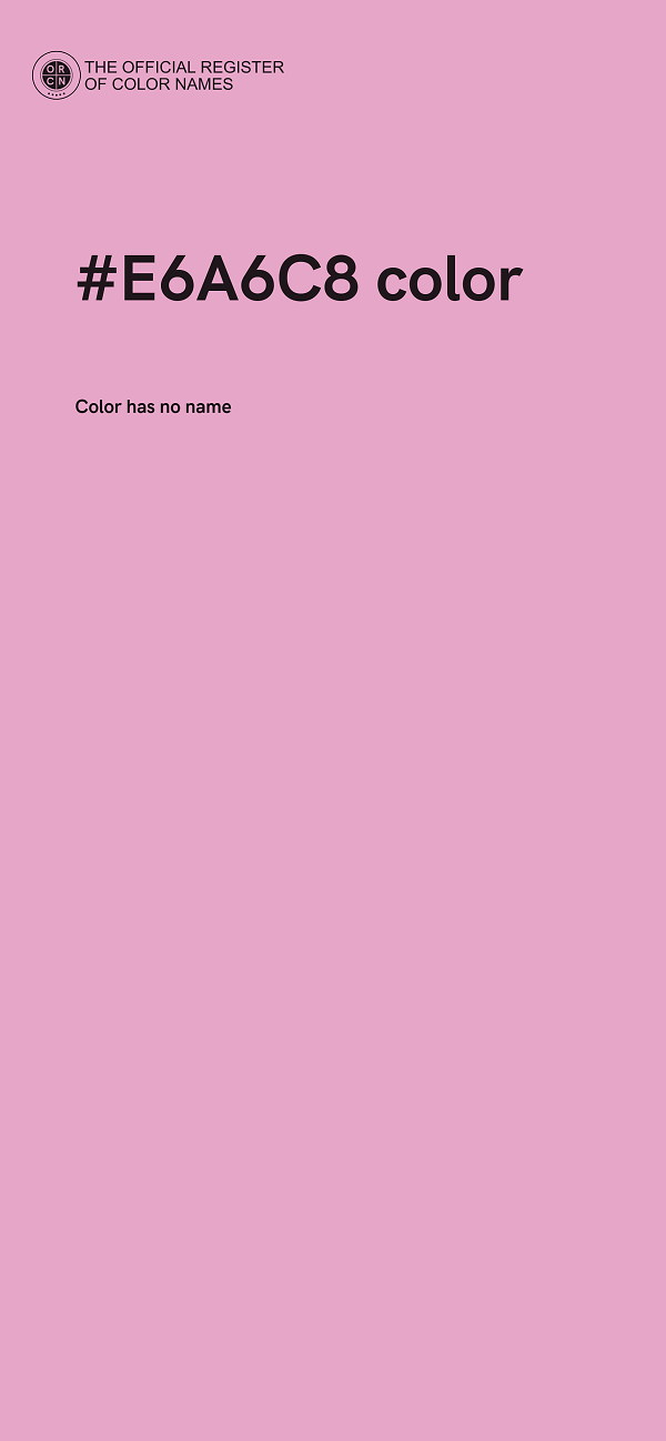 #E6A6C8 color image